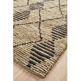 Network Rugs Akabari Natural &amp; Black Woven Jute Rug