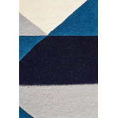 Network Rugs Digital Designer Wool Blue Grey White Rug