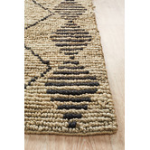 Network Rugs Akabari Natural &amp; Black Woven Jute Rug