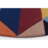 Network Rugs Rust, Blue, &amp; Navy Sandy Designer Wool Rug