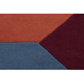 Network Rugs Rust, Blue, &amp; Navy Sandy Designer Wool Rug