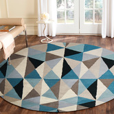 Network Rugs Gem Stone Designer Wool Blue Rug