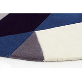 Network Rugs Digital Designer Wool Blue Grey White Rug