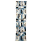 Network Rugs Gem Stone Designer Wool Blue Rug