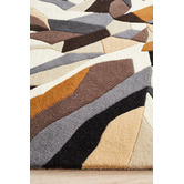 Network Rugs Crossroads Designer Wool Brown White Grey Rug