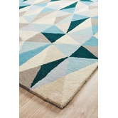 Network Rugs Gem Stone Designer Wool Blue Rug