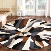 Network Rugs Crossroads Designer Wool Brown White Grey Rug