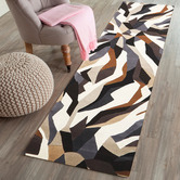 Network Rugs Crossroads Designer Wool Brown White Grey Rug