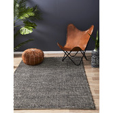 Network Rugs Carlos Felted Wool Rug Black Natural