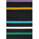 Network Rugs Oslo Stripe Flat Weave Wool Rug Multi Black