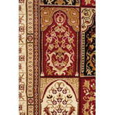 Network Rugs Burgundy with Ivory Traditional Panel Rug
