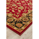 Network Rugs Classic Red with Black Border Traditional Rug