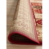 Network Rugs Burgundy with Ivory Traditional Panel Rug