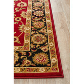 Network Rugs Classic Red with Black Border Traditional Rug