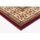 Network Rugs Burgundy with Ivory Traditional Panel Rug