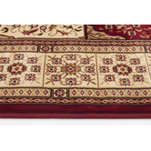 Network Rugs Burgundy with Ivory Traditional Panel Rug