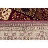 Network Rugs Burgundy with Ivory Traditional Panel Rug