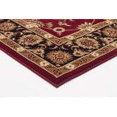 Network Rugs Classic Red with Black Border Traditional Rug