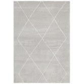 Network Rugs Silver Grey &amp; Ivory Soft Moroccan-Style Rug