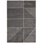 Network Rugs Charcoal &amp; White Soft Metro Contemporary Rug