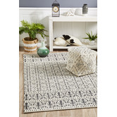 Network Rugs Ivory &amp; Charcoal Distressed Nomadic Rug