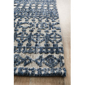 Network Rugs Charcoal, Navy &amp; Natural Distressed Exotic Rug
