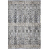 Network Rugs Charcoal, Navy &amp; Natural Distressed Rug