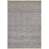 Network Rugs Blue & Linen Hand-Woven Modern Tribal Rug | Temple & Webster