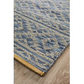 Network Rugs Blue &amp; Linen Hand-Woven Modern Tribal Rug