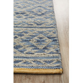 Network Rugs Blue &amp; Linen Hand-Woven Modern Tribal Rug