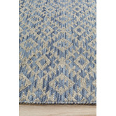 Network Rugs Blue &amp; Linen Hand-Woven Modern Tribal Rug