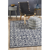 Network Rugs Silver &amp; Navy Hand-Woven Modern Tribal Rug