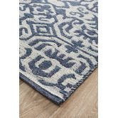 Network Rugs Silver &amp; Navy Hand-Woven Modern Tribal Rug