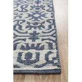 Network Rugs Silver &amp; Navy Hand-Woven Modern Tribal Rug