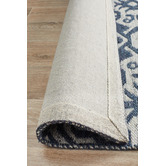 Network Rugs Silver &amp; Navy Hand-Woven Modern Tribal Rug