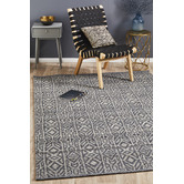 Network Rugs Graphite &amp; Silver Hand-Woven Modern Tribal Rug