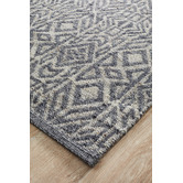 Network Rugs Graphite &amp; Silver Hand-Woven Modern Tribal Rug