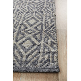 Network Rugs Graphite &amp; Silver Hand-Woven Modern Tribal Rug
