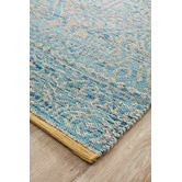 Network Rugs Sky Blue Hand-Woven Modern Tribal Rug