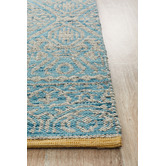Network Rugs Sky Blue Hand-Woven Modern Tribal Rug