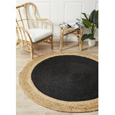 Network Rugs Jute Natural Black Rug