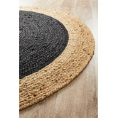 Network Rugs Jute Natural Black Rug