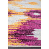 Network Rugs Lal Aubergine &amp; Yellow Power Loomed Modern Rug