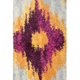 Network Rugs Lal Aubergine &amp; Yellow Power Loomed Modern Rug