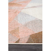 Network Rugs Ron Blush &amp; Grey Power Loomed Modern Rug