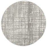Network Rugs Parishan Silver &amp; Grey Power Loomed Modern Round Rug