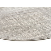 Network Rugs Parishan Silver &amp; Grey Power Loomed Modern Round Rug