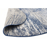 Network Rugs Arjan Navy Power Loomed Modern Round Rug