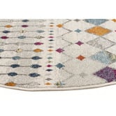 Network Rugs Anzali Colourful Power Loomed Modern Round Rug