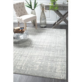 Network Rugs Parishan Silver &amp; Grey Power Loomed Modern Rug